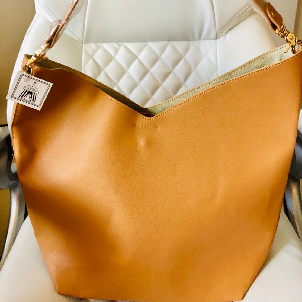 Tan Leather Hobo Bag NWT